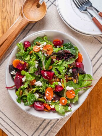 canned carrots and canned beets in a salad recipe