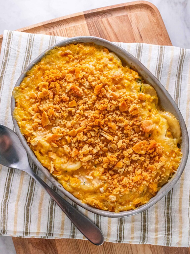 Corn and Potato Casserole with Gruyere