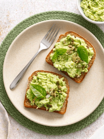 Smashed Peas and Avocado Toast