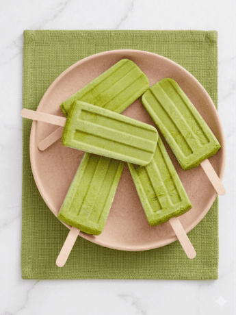 avocado sweet pea protein popsicles