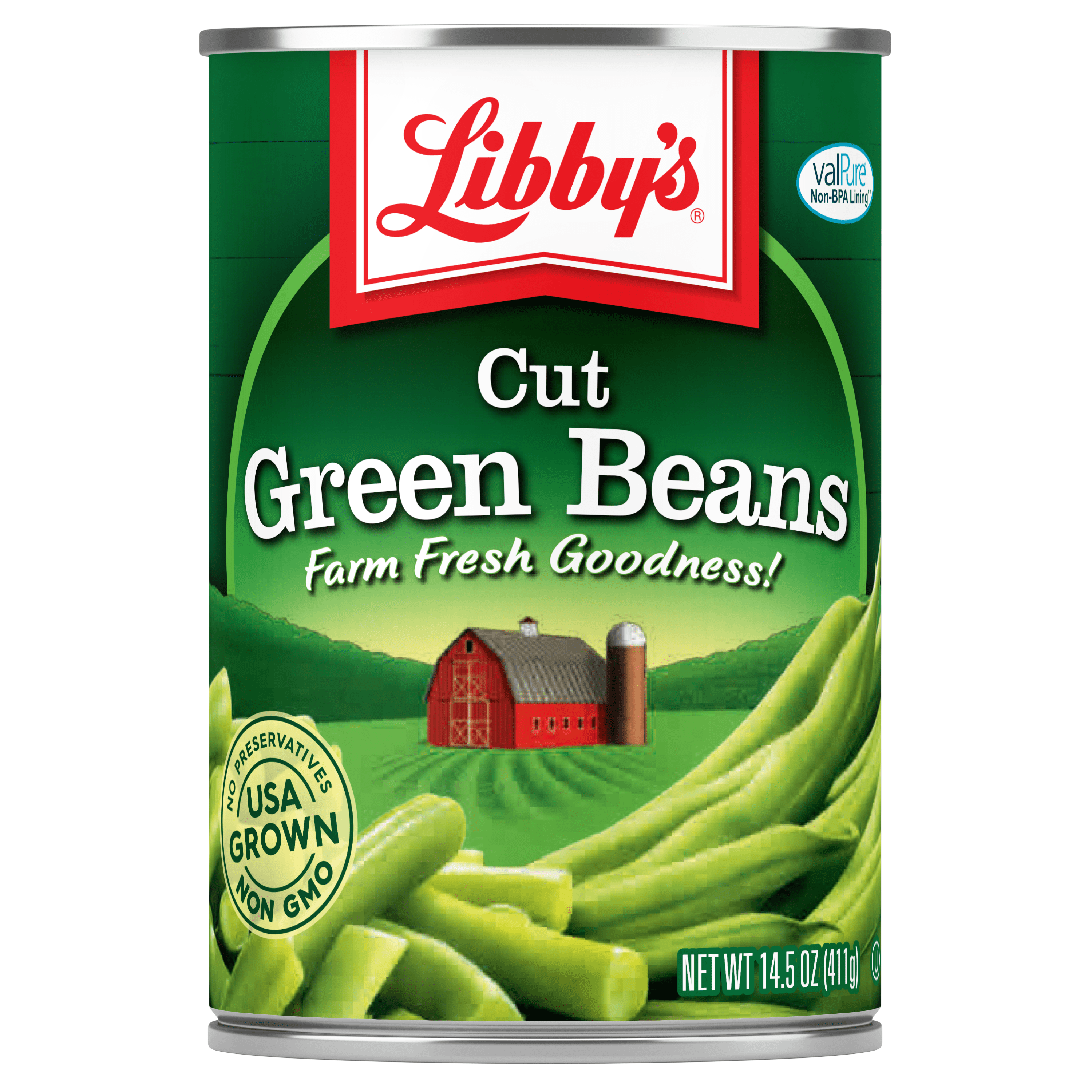 Libby's Cut Green Beans, Canned Green Beans, 14.5 oz. Can