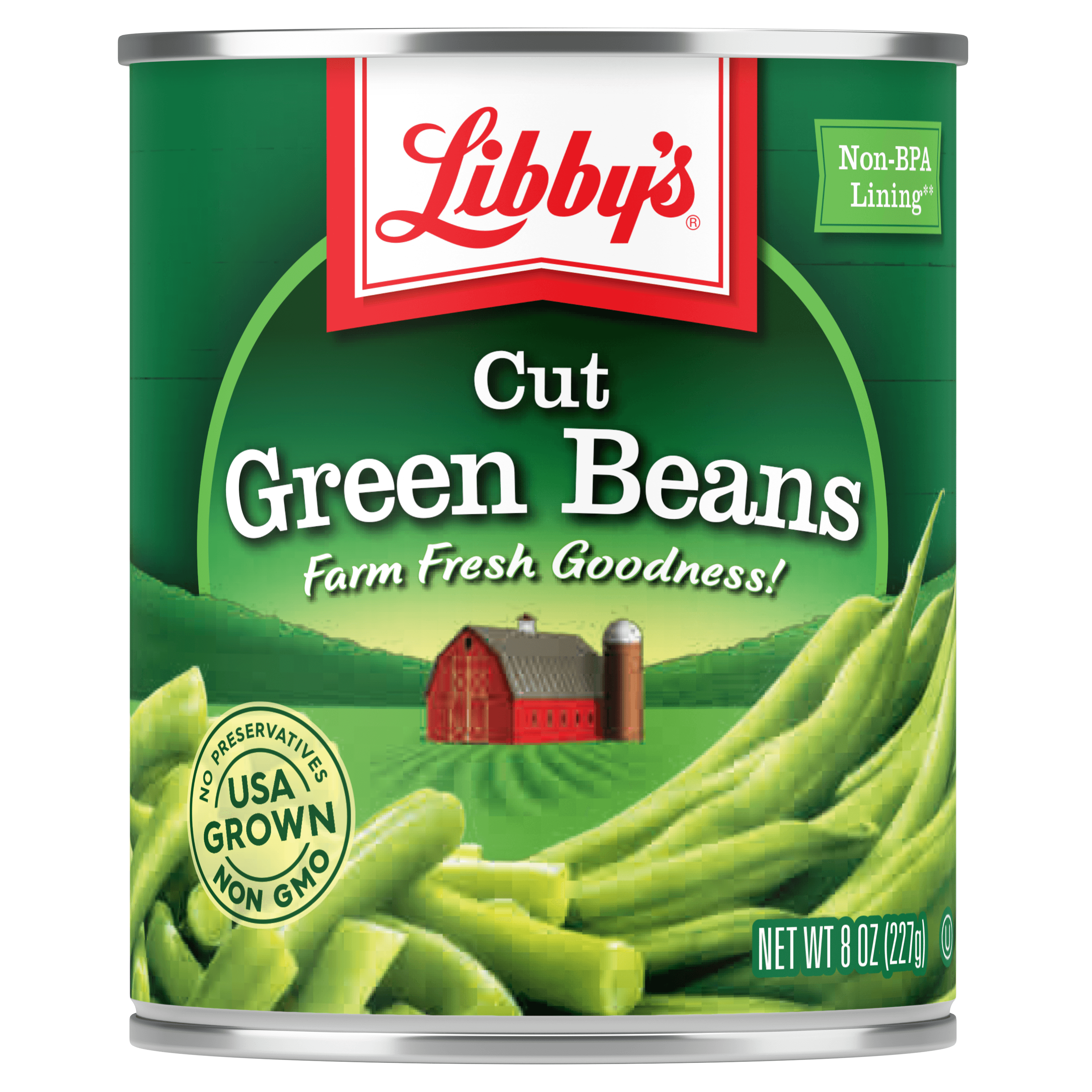 Libby's Cut Green Beans, Canned Green Beans, 8 oz. Can