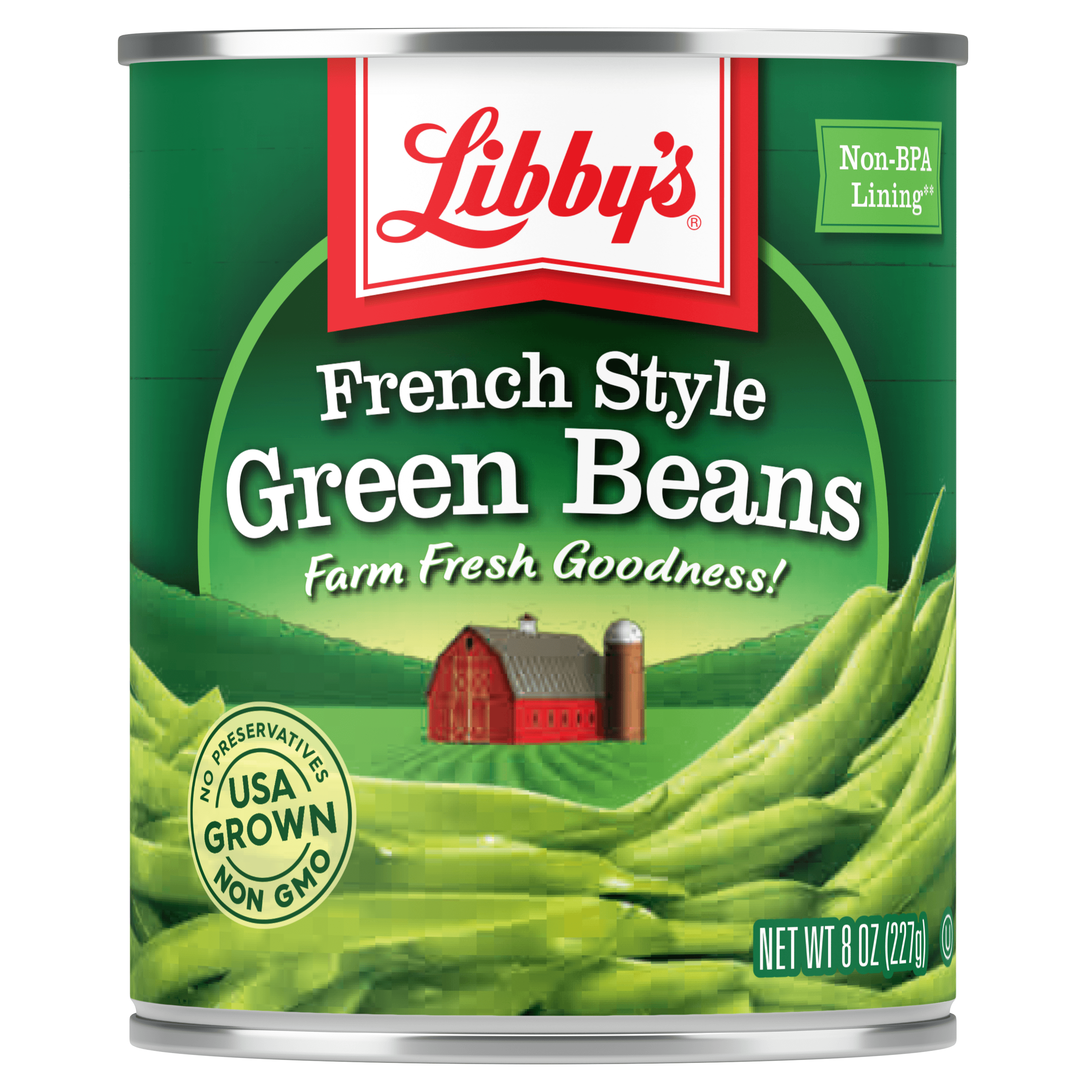 French Style Green Beans, 8 oz. Easy-Open Can