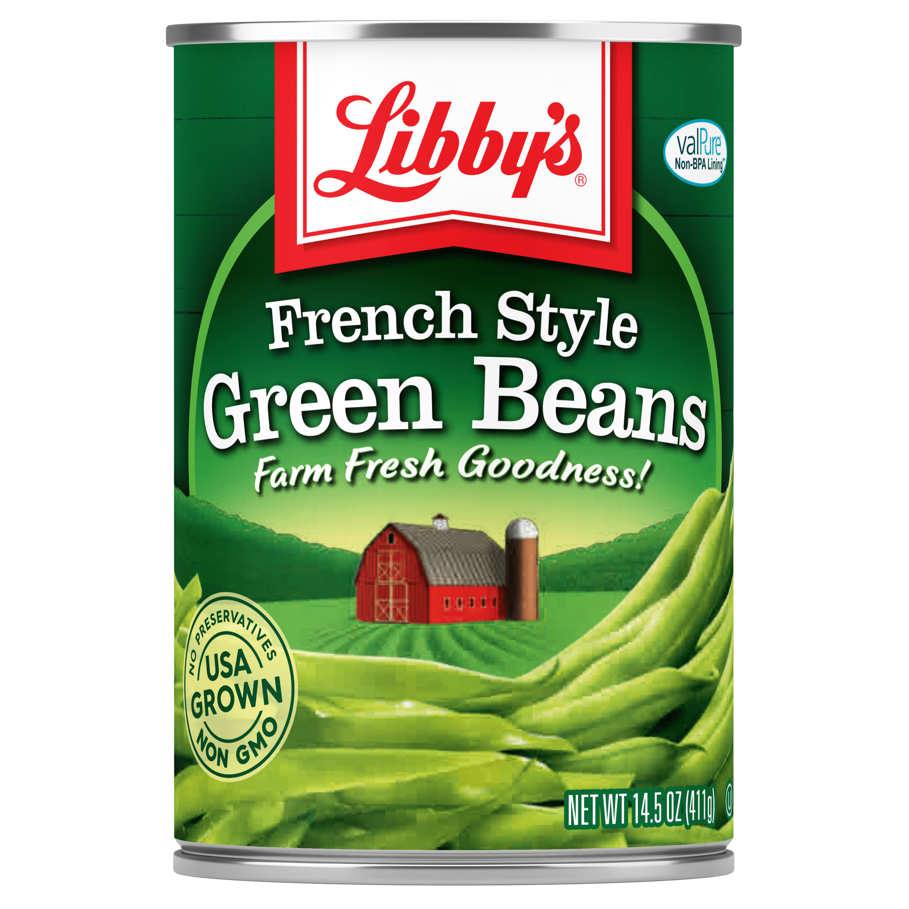 Libby's French Style Green Beans, Canned French Style Green Beans, 14.5 oz. Can