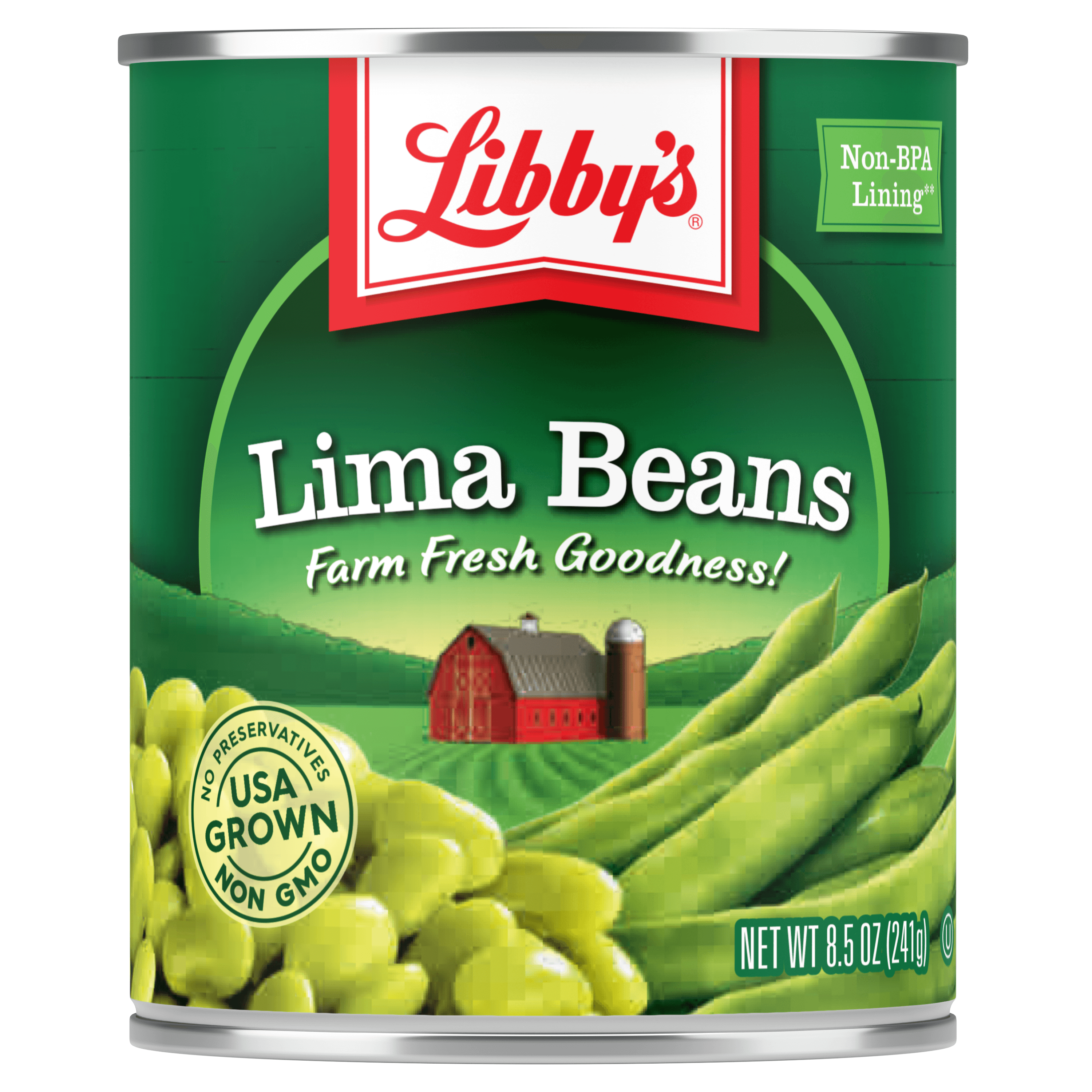 Lima Beans, 8.5 oz. Easy-Open Can