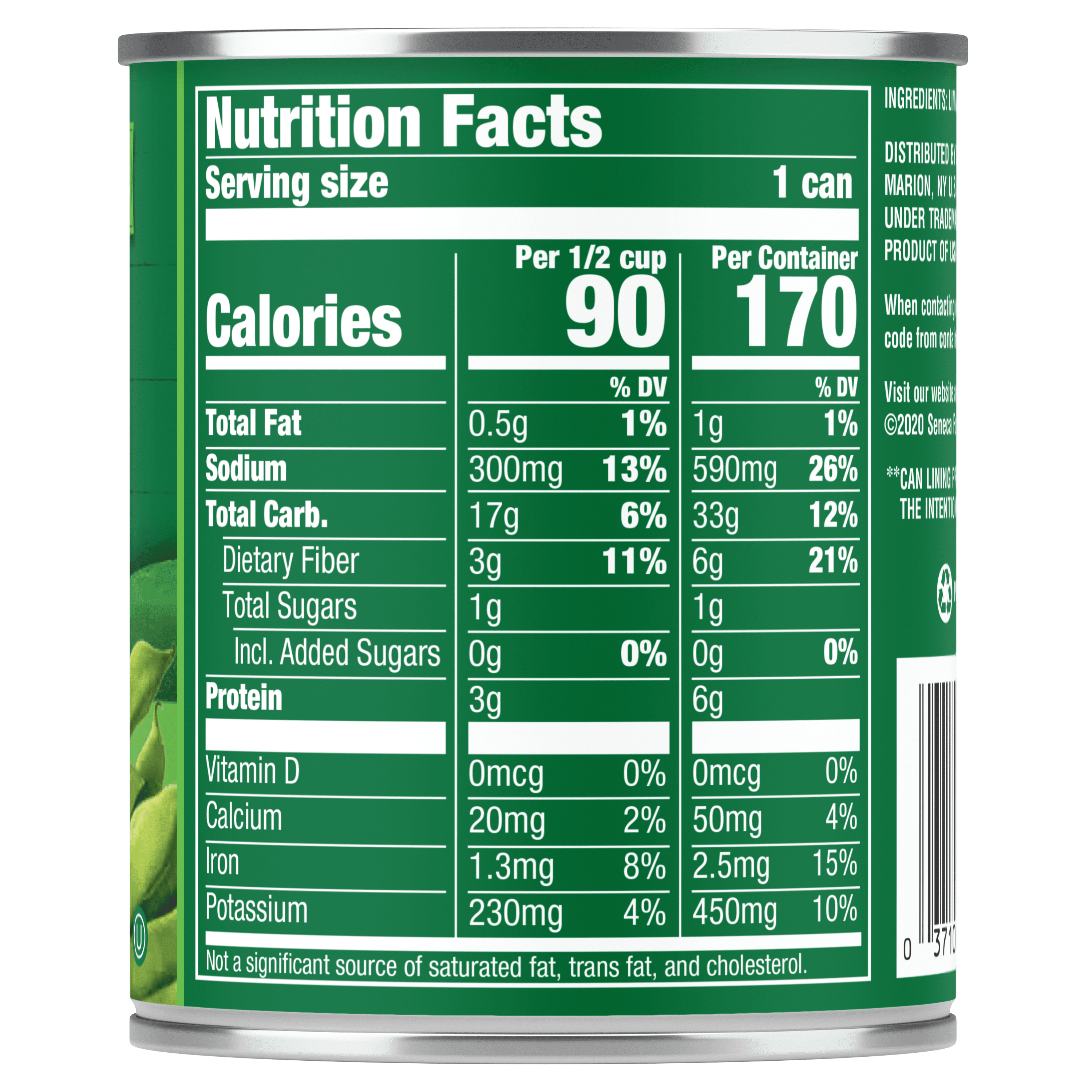 Lima Beans, 8.5 oz. Easy-Open Can