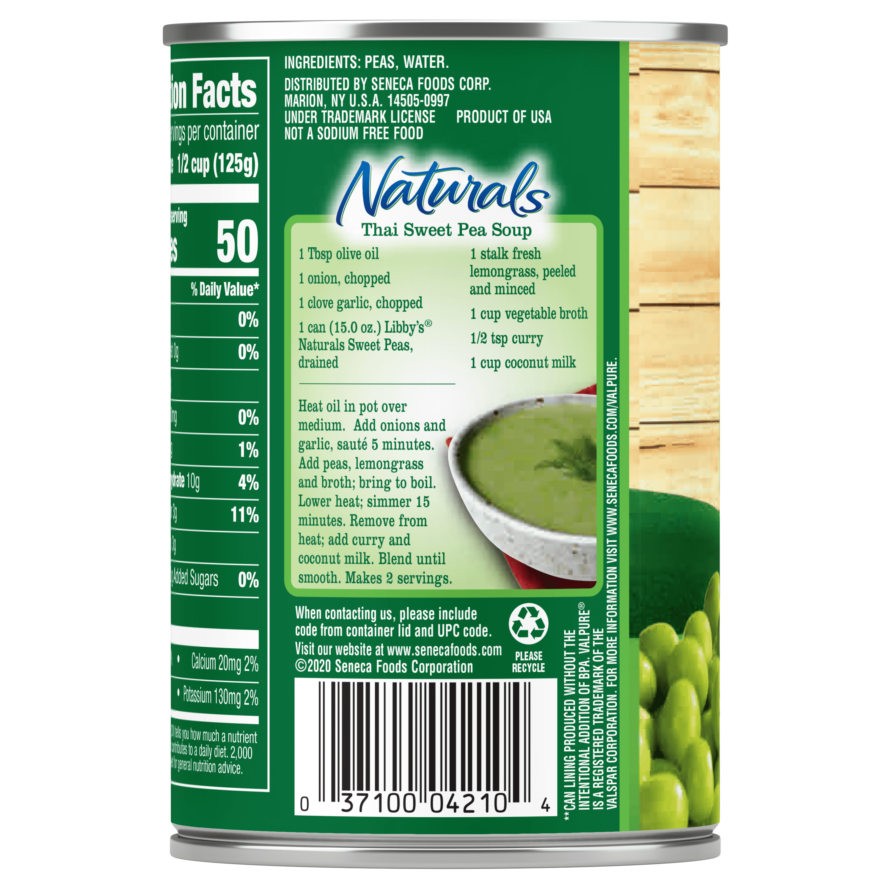 Naturals Sweet Peas, 15 oz.