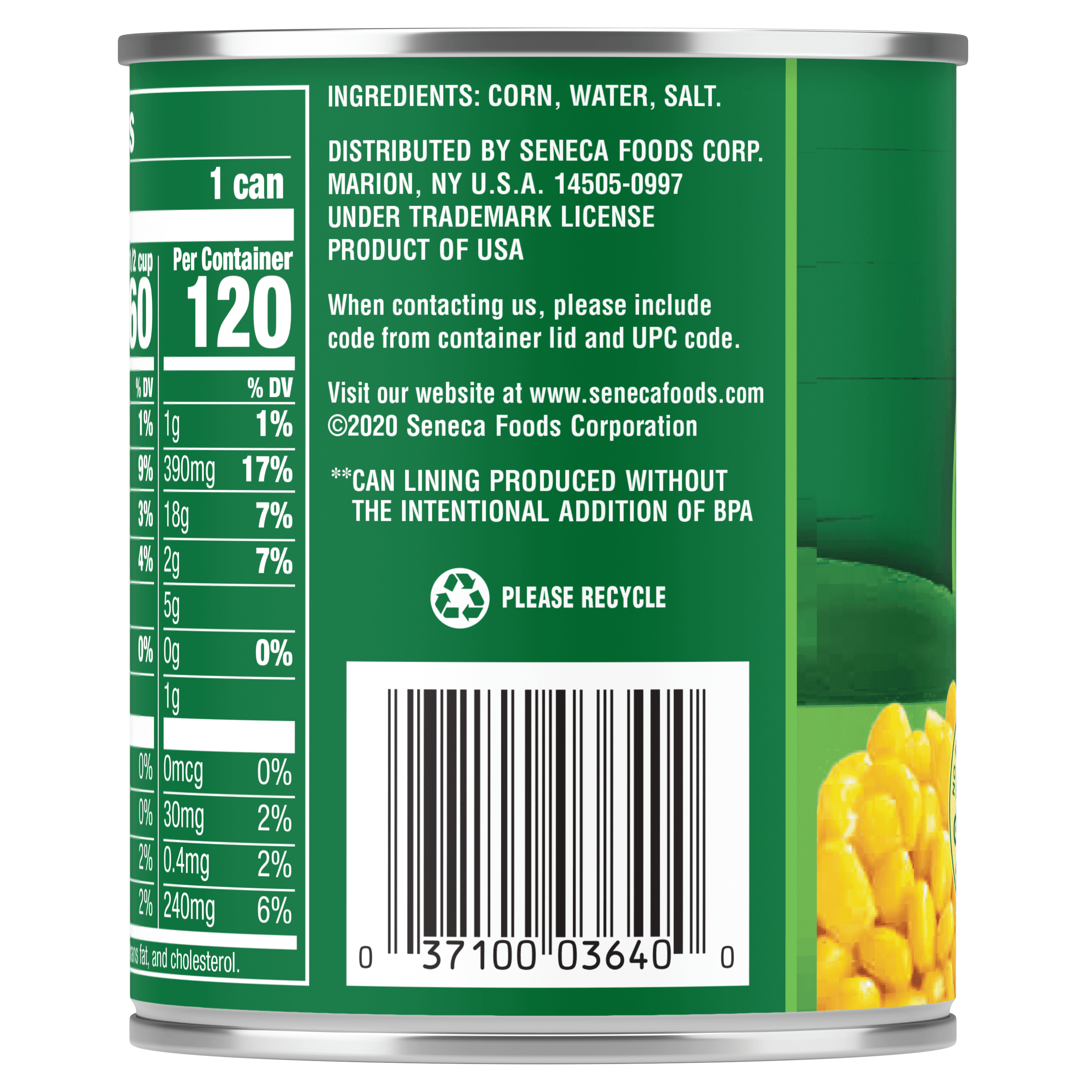 Whole Kernel Sweet Corn, 8.5 oz. Easy-Open