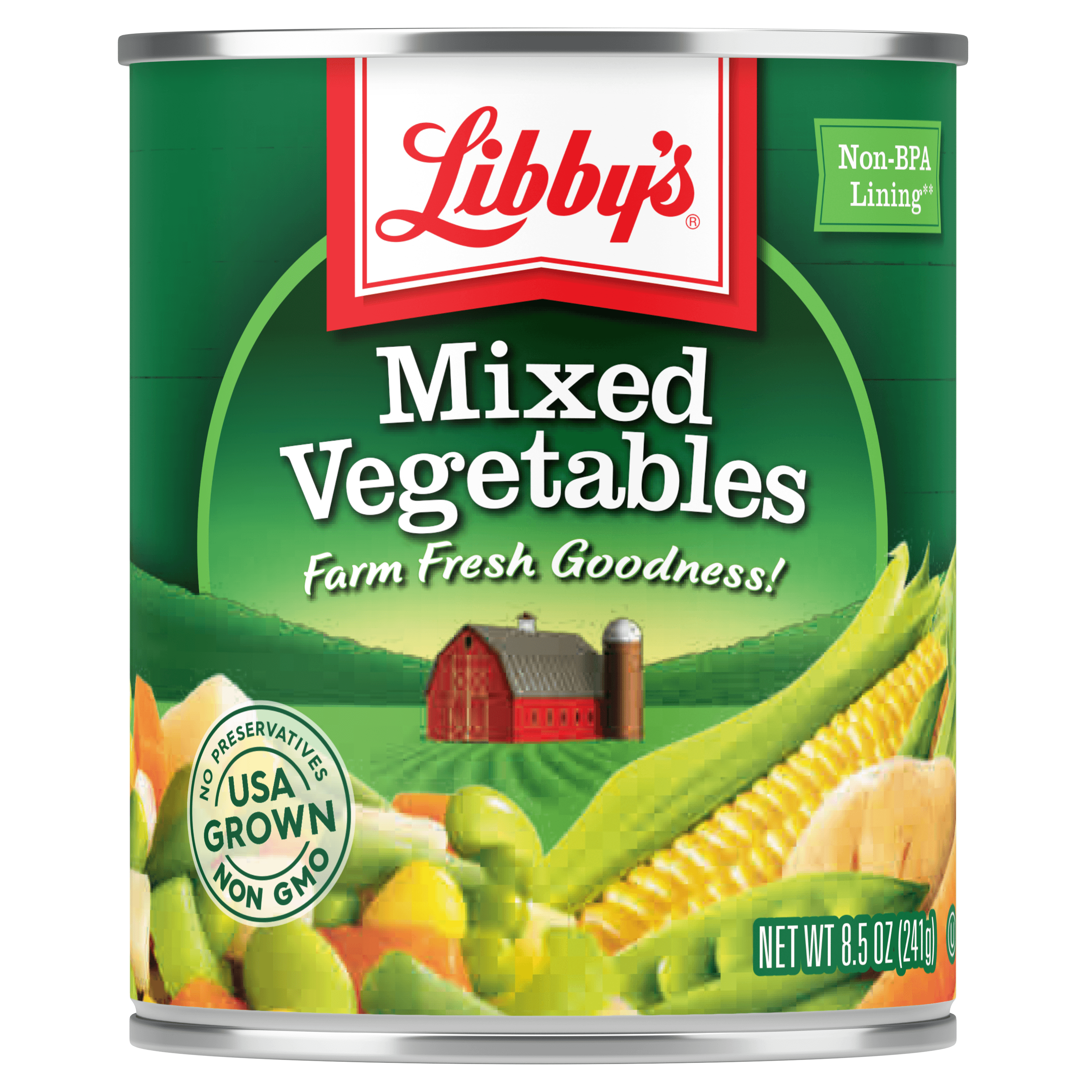 Mixed Vegetables, 8.5 oz. Easy-Open Can