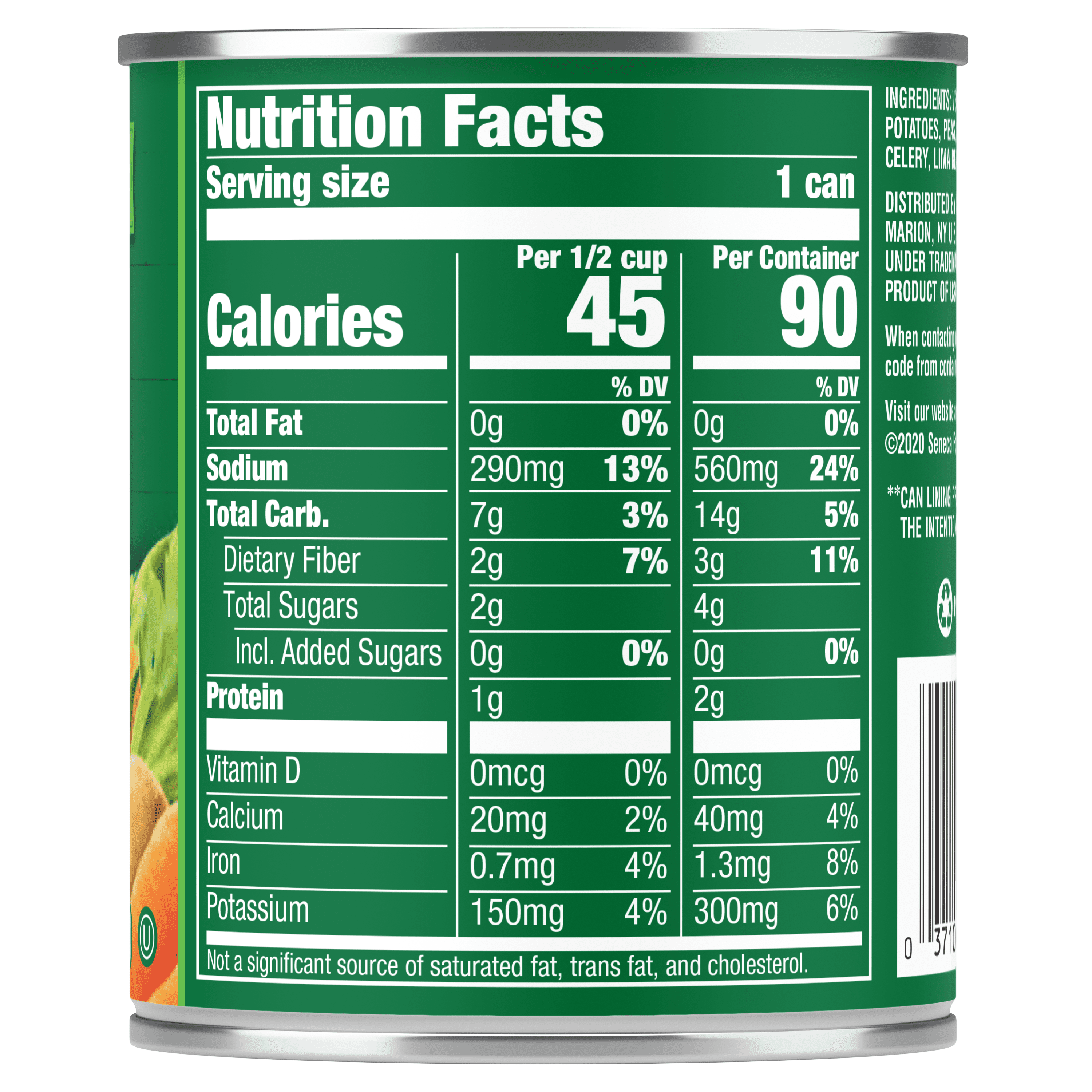 Mixed Vegetables, 8.5 oz. Easy-Open Can