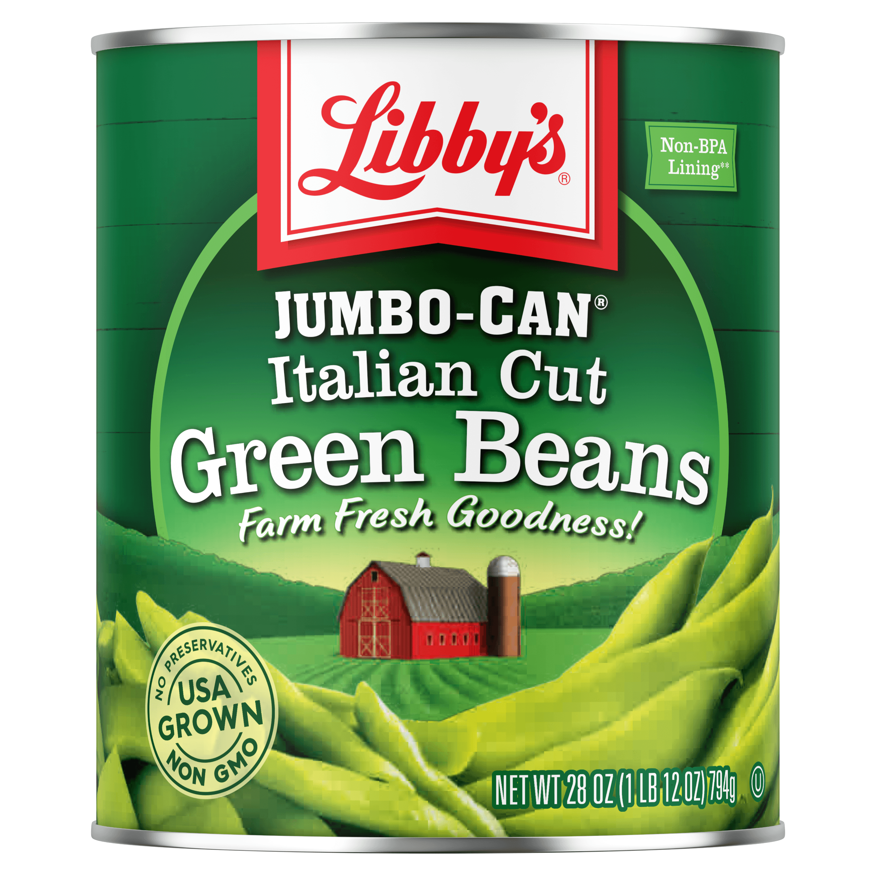 Libby's Italian Cut Green Beans Classically Delicious, Mild & Subtly