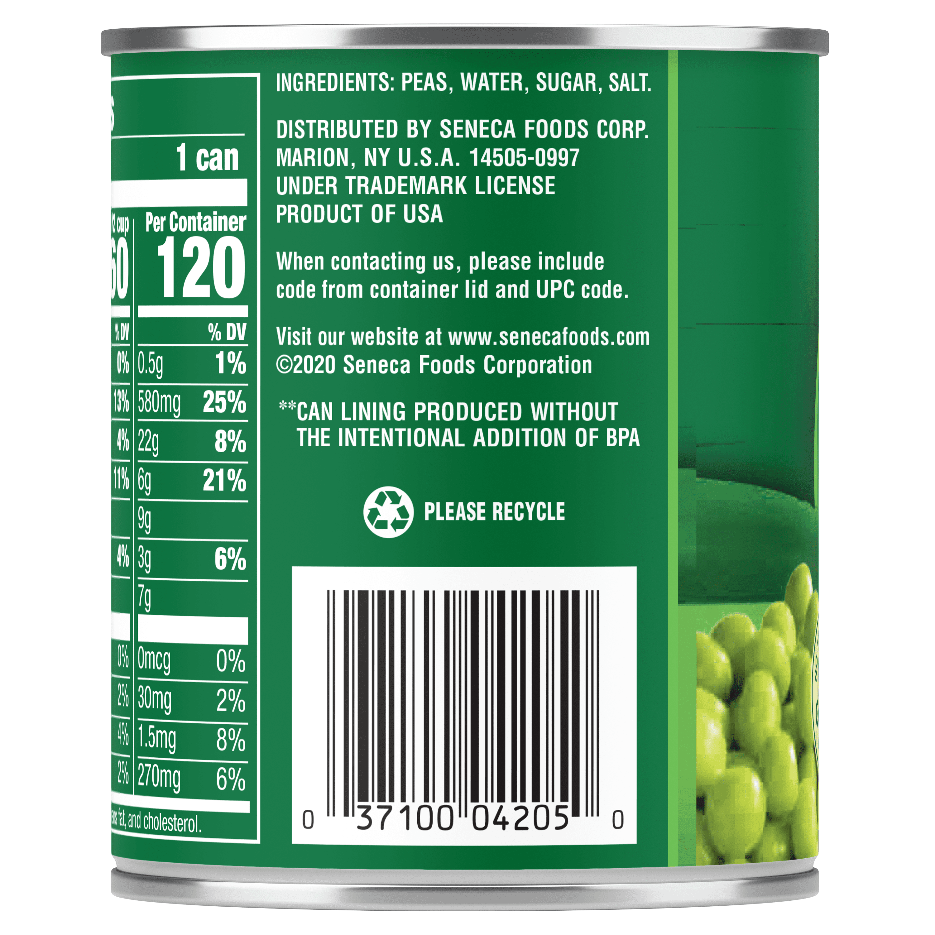 Sweet Peas, 8.5 oz. Easy-Open Can
