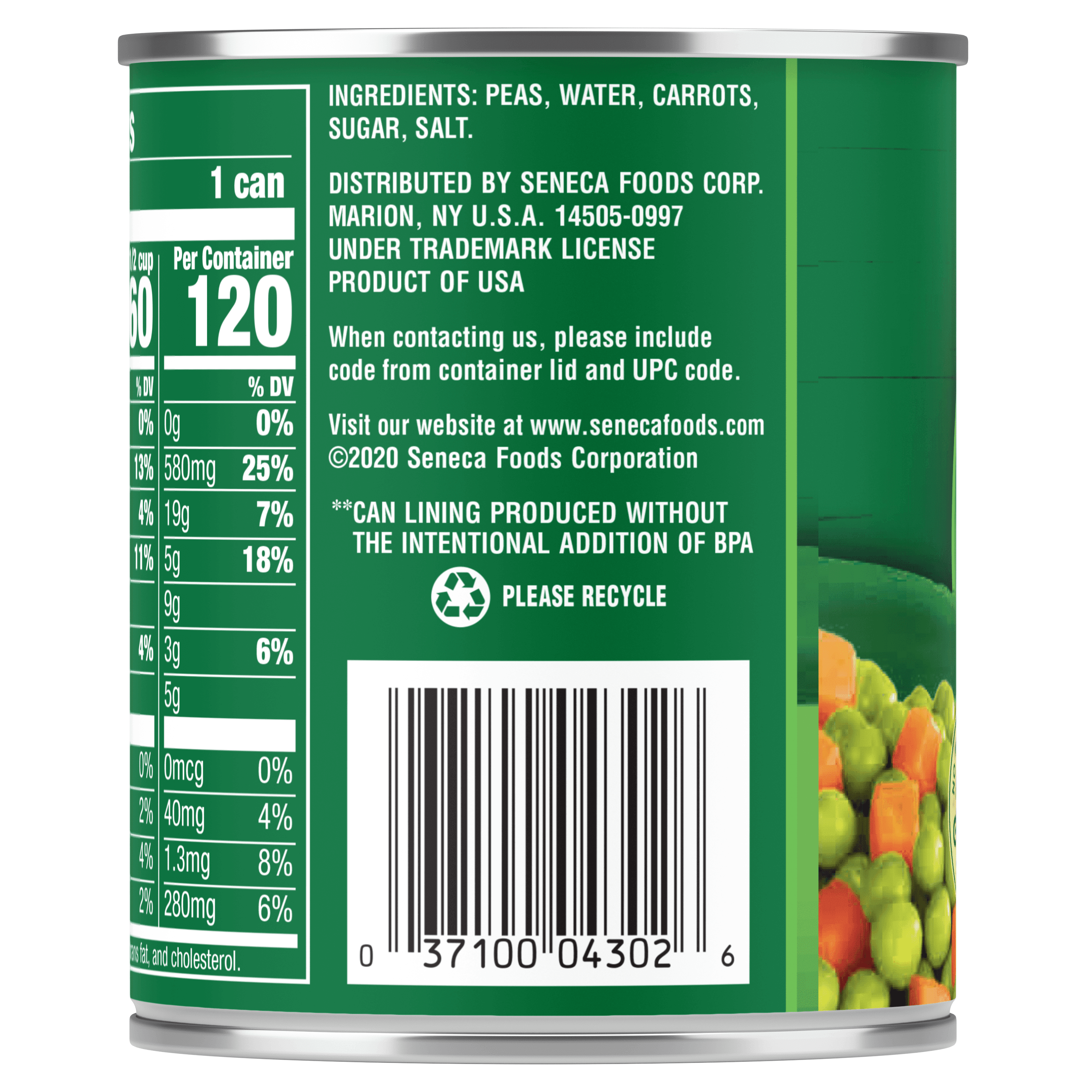 Peas & Carrots, 8.5 oz. Easy-Open Can