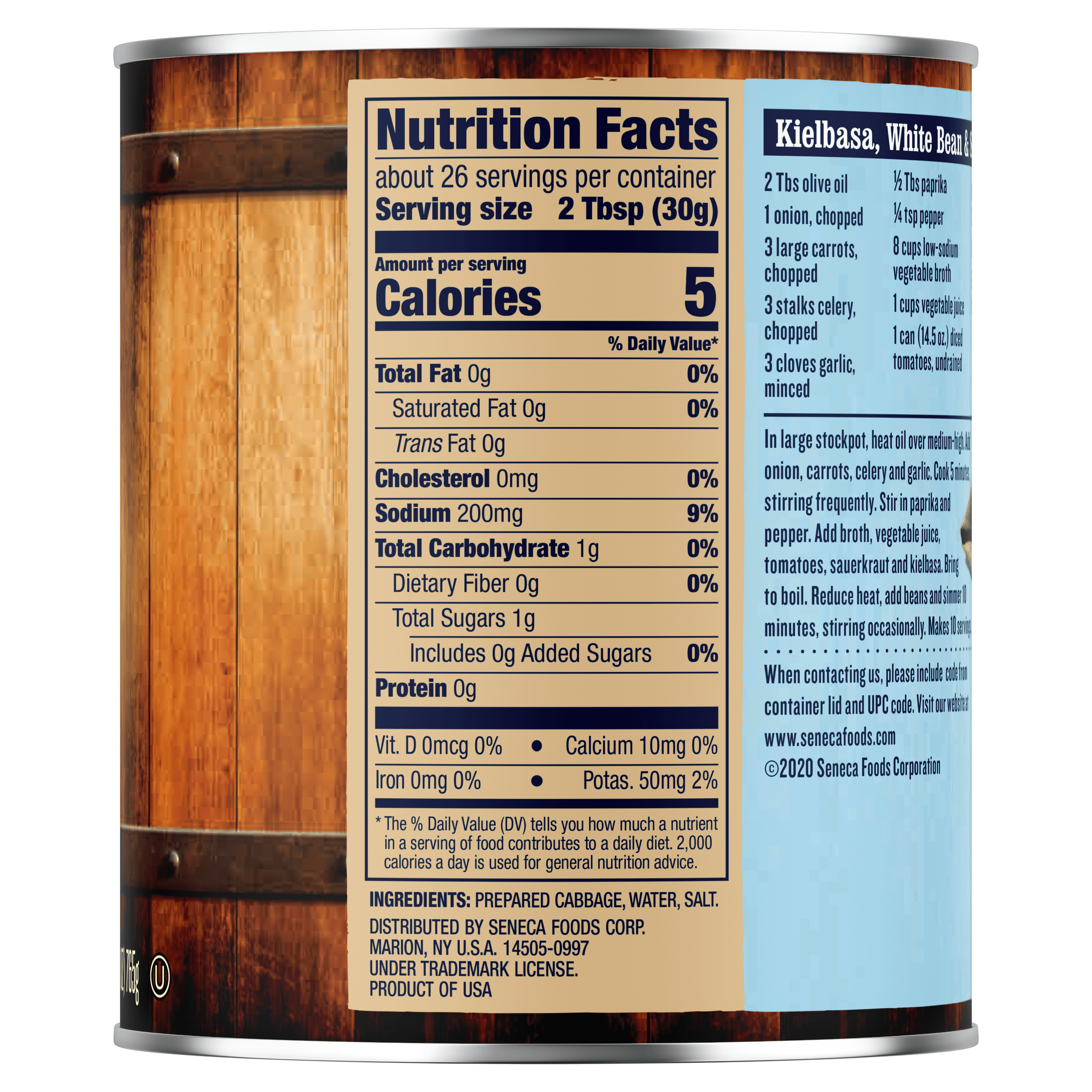 Crispy Sauerkraut, 27 oz. Jumbo-Can