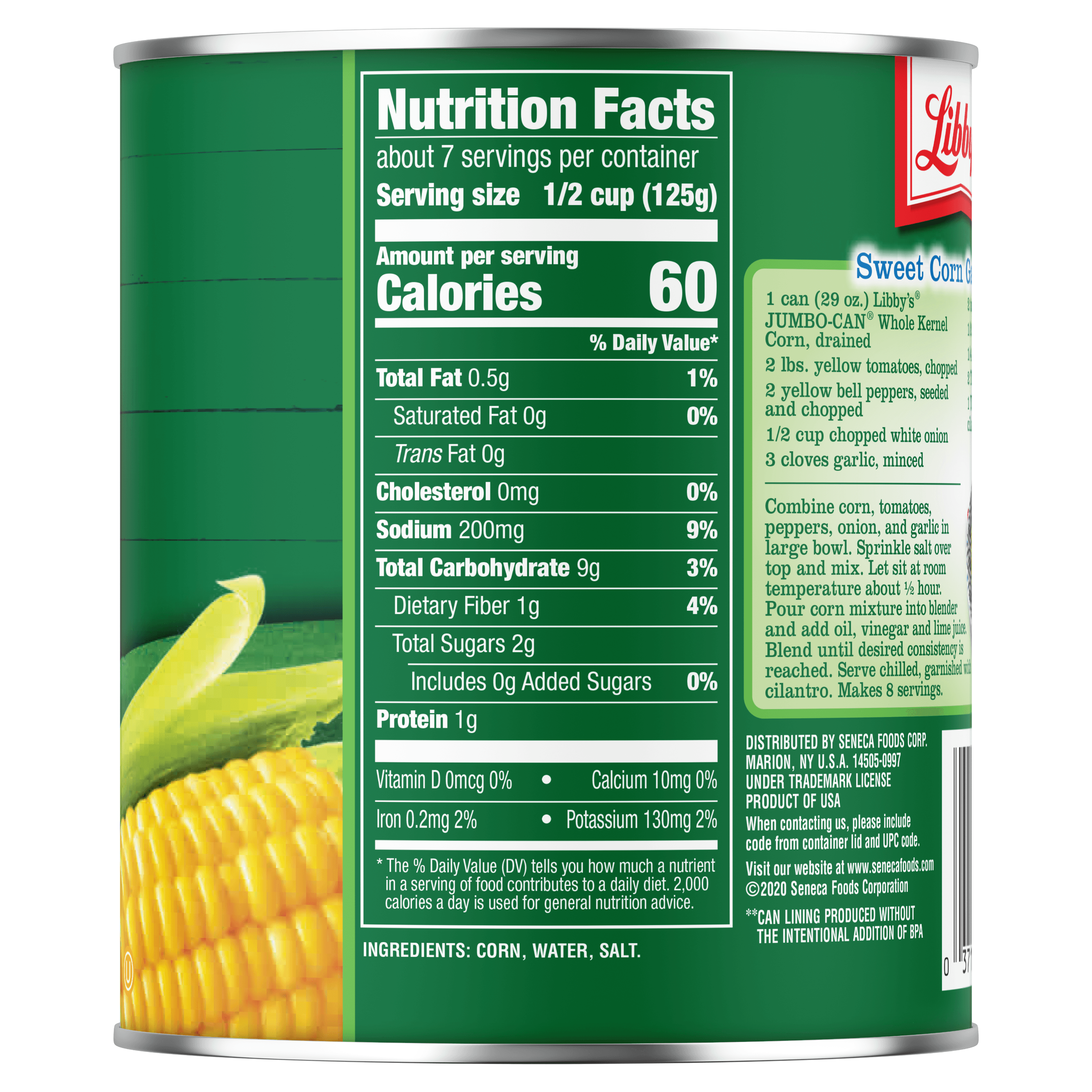 Libby's Whole Kernel Sweet Corn | 100% Sweet Corn | Naturally ...