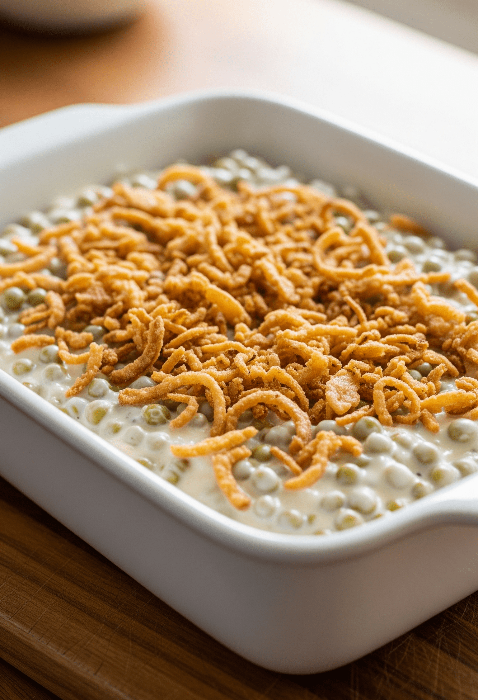 Creamed Sweet Pea Casserole