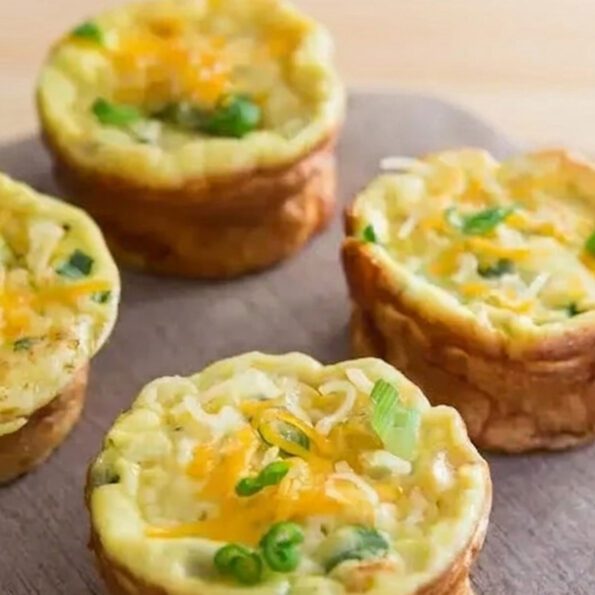 Mini Cheese Quiches recipe with Corn & Chives made from canned corn