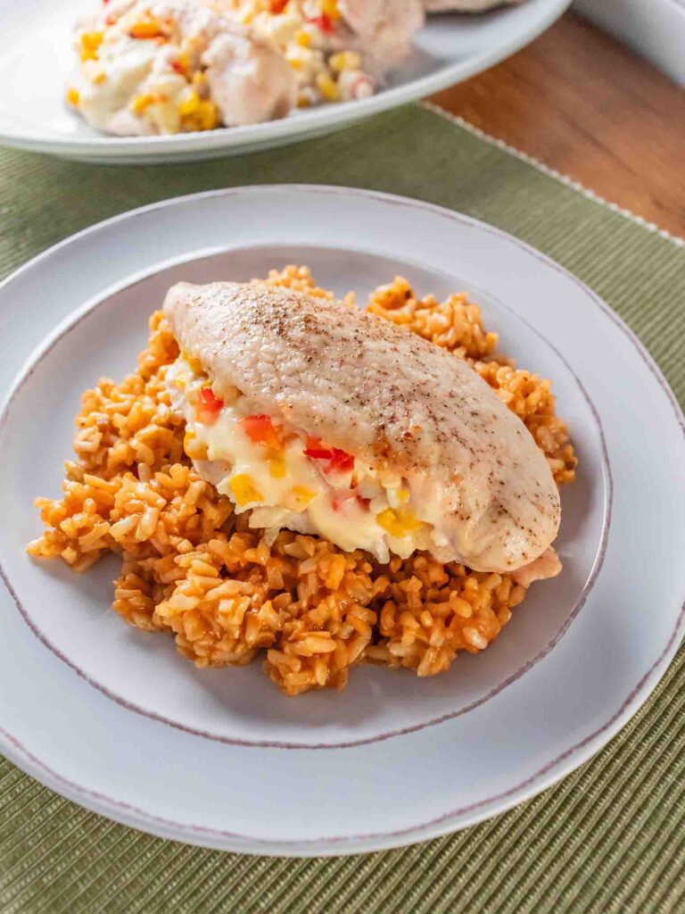 Spicy, Cheesy Corn-Stuffed Chicken