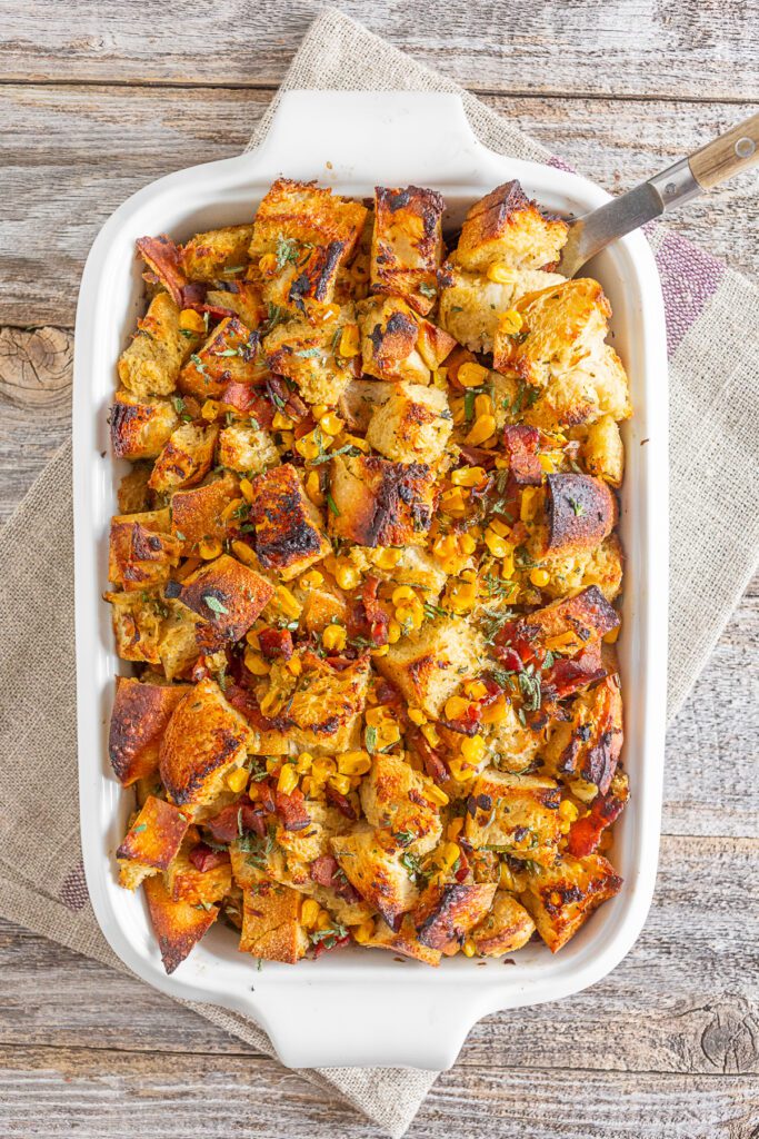 Bacon & Corn Sourdough Stuffing