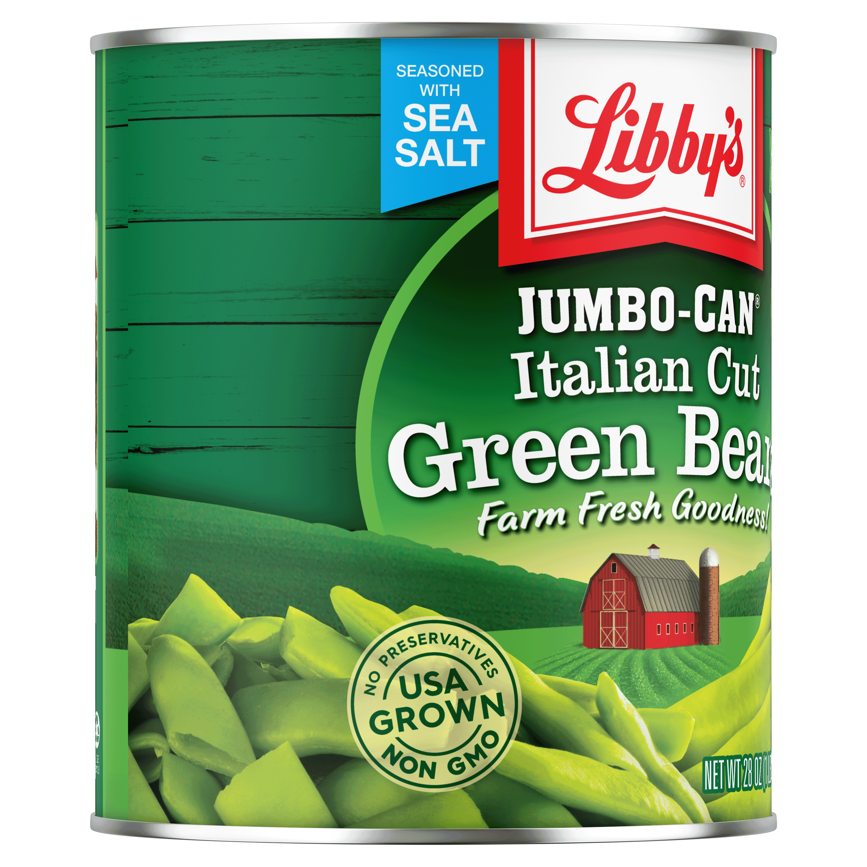 Italian Cut Green Beans, 28 oz. Jumbo-Can
