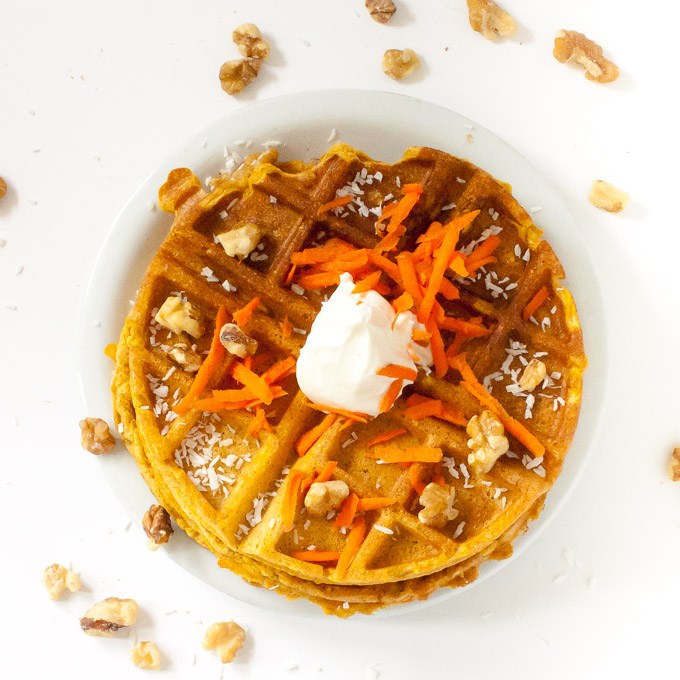 Carrot Cake Waffles