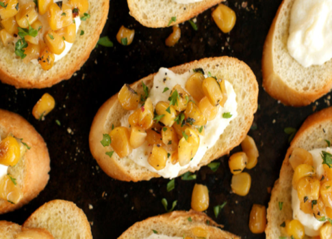 WhippedFetaandCornCrostini