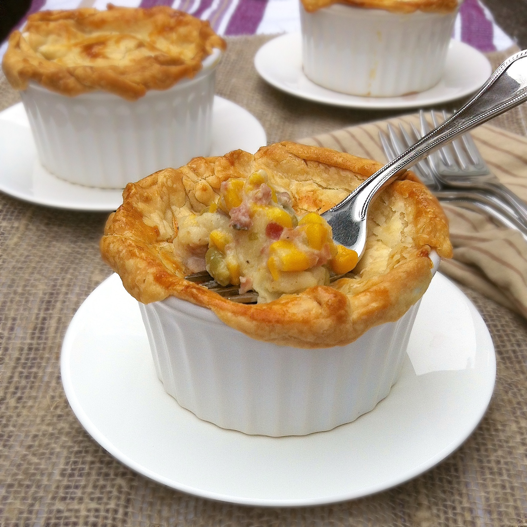 Ham and Green Bean Pot Pies