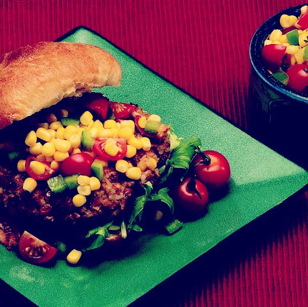 Mexican Salsa Veggie Burger