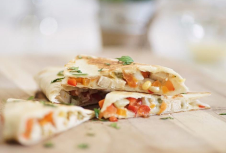 Mixed Veggie & Chicken Quesadillas