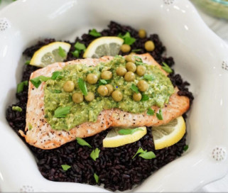 Pea Pesto Salmon