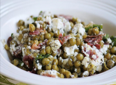 Pea, Ricotta and Bacon Salad