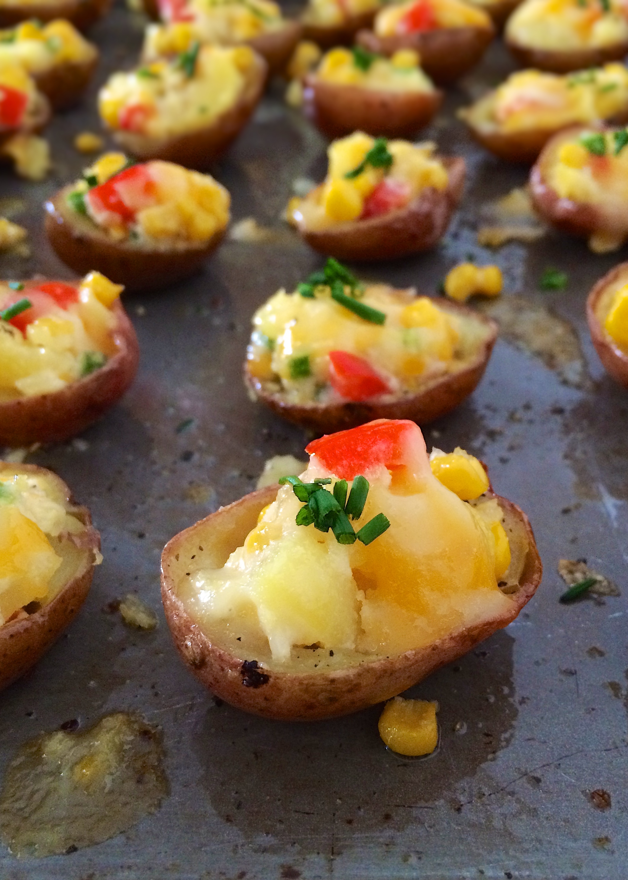 Veggie Stuffed Potato Skins