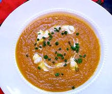 Roasted Carrots and Apple Soup