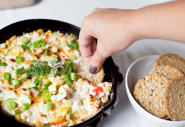 Smoky Skillet Hot Corn Dip. 