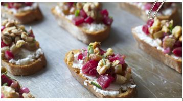 Beet & Bean Salad Crostini