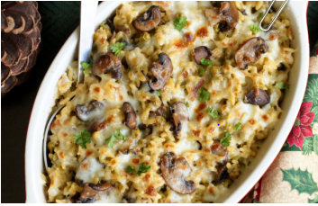 Cheesy Mushroom and Pea Orzo