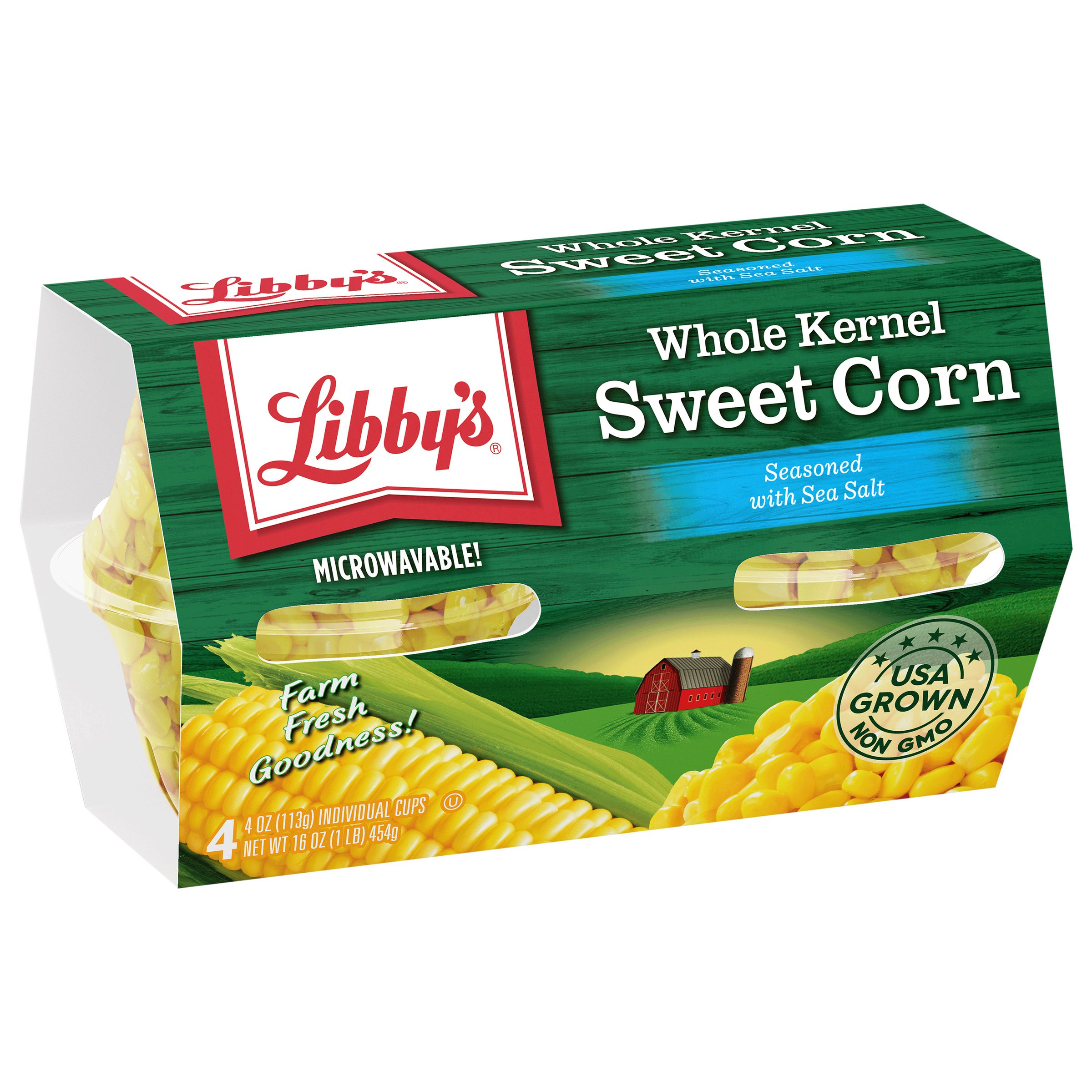 Whole Kernel Sweet Corn, 4 oz. Cups, 4-Pack