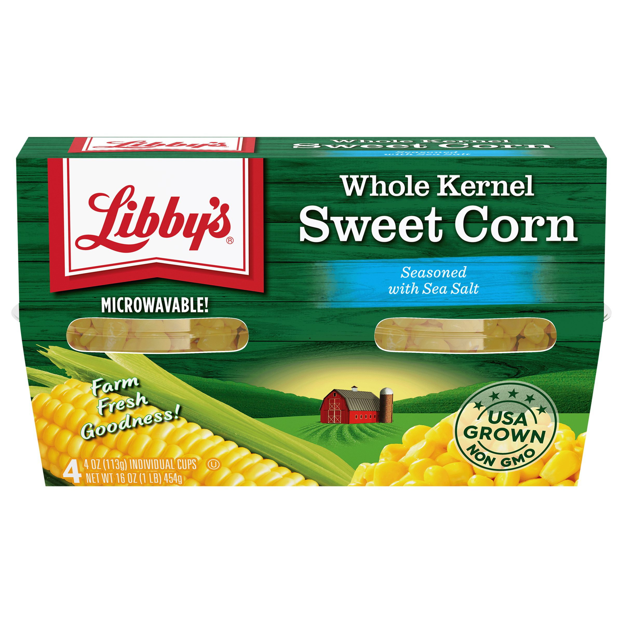 Whole Kernel Sweet Corn, 4 oz. Cups, 4-Pack