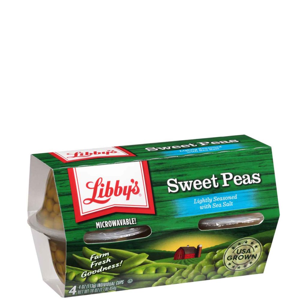 Sweet Peas, 4 oz. Cups, 4-Pack