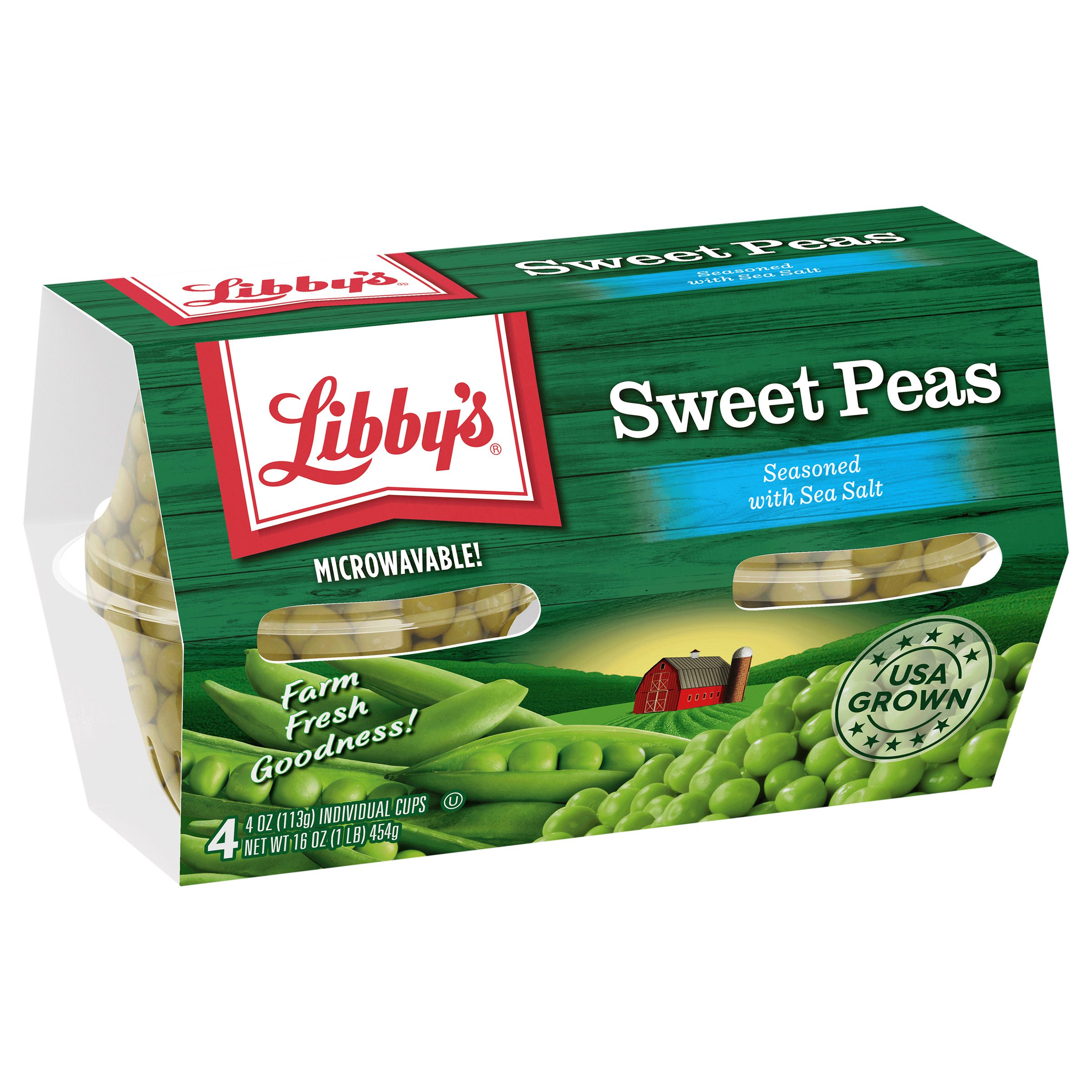Sweet Peas, 4 oz. Cups, 4-Pack