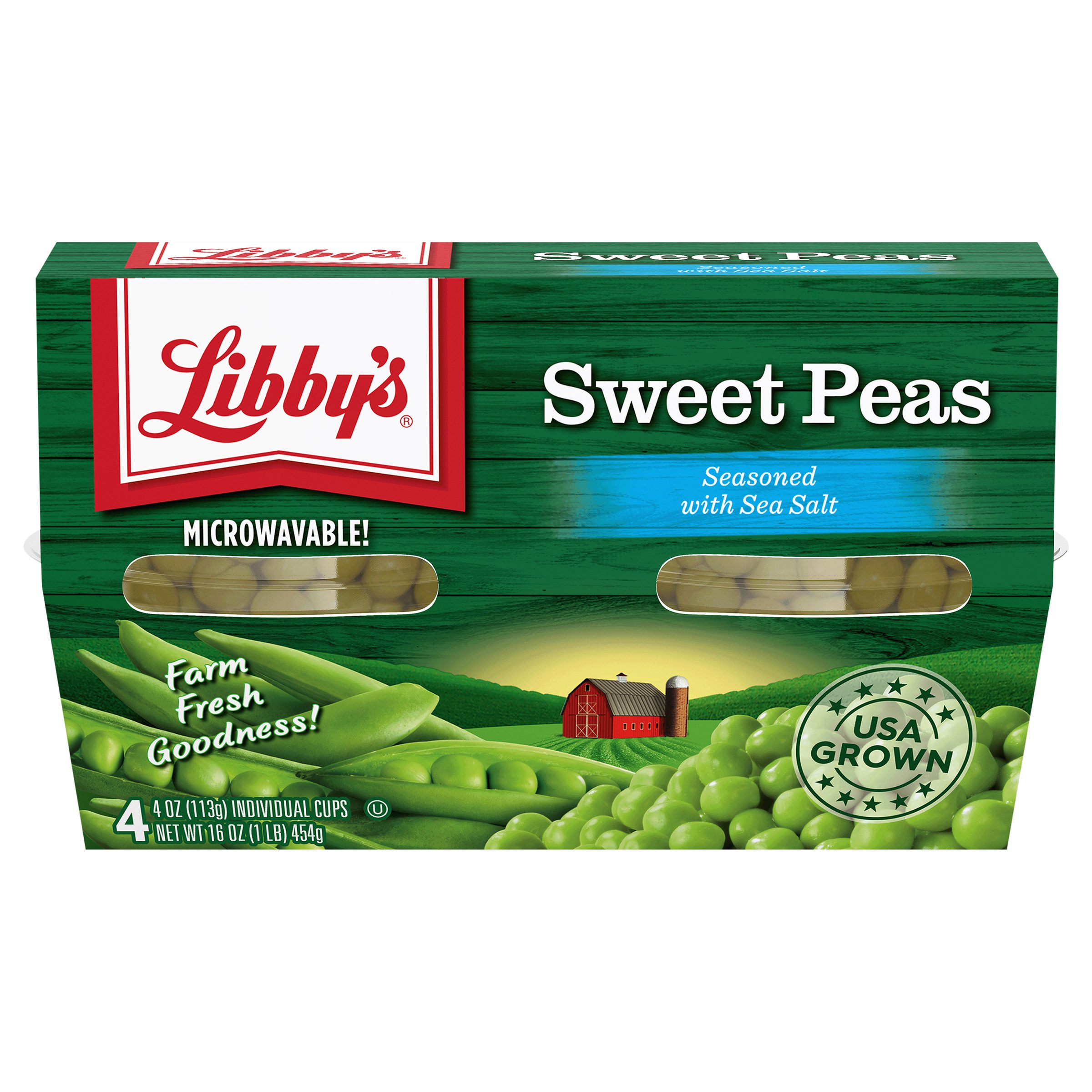 Sweet Peas, 4 oz. Cups, 4-Pack