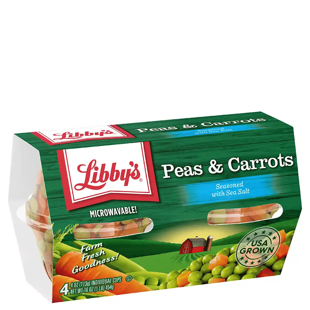 Peas & Carrots, 4 oz. Cups, 4-Pack
