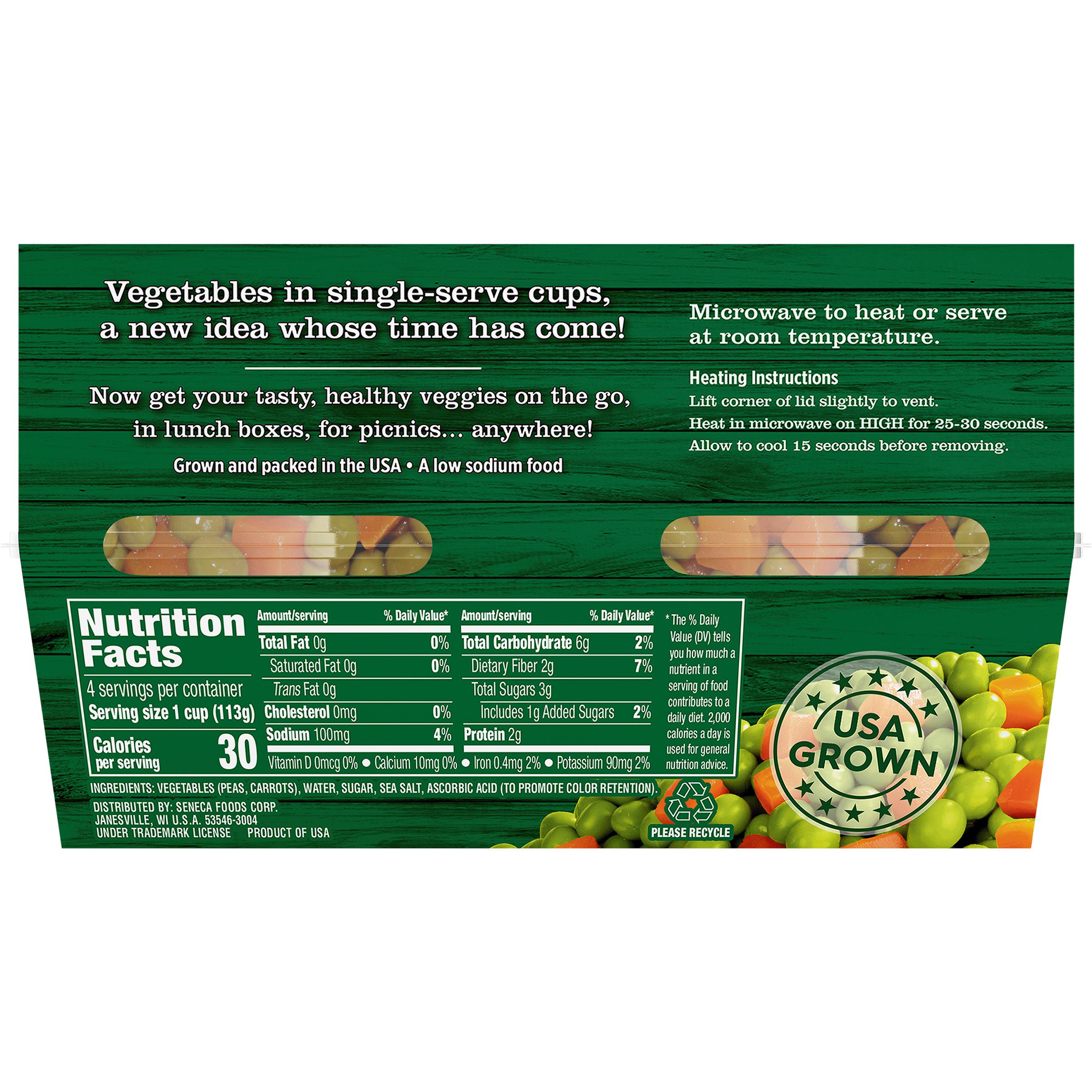 Peas & Carrots 4 oz. Cups, 4-Pack