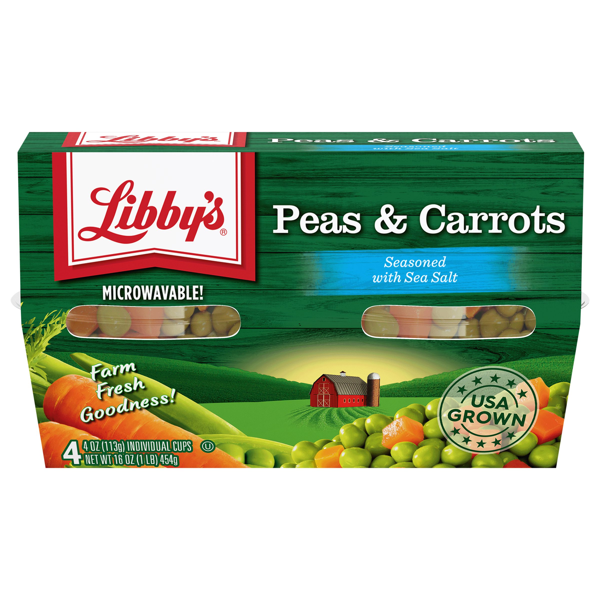Peas & Carrots 4 oz. Cups, 4-Pack