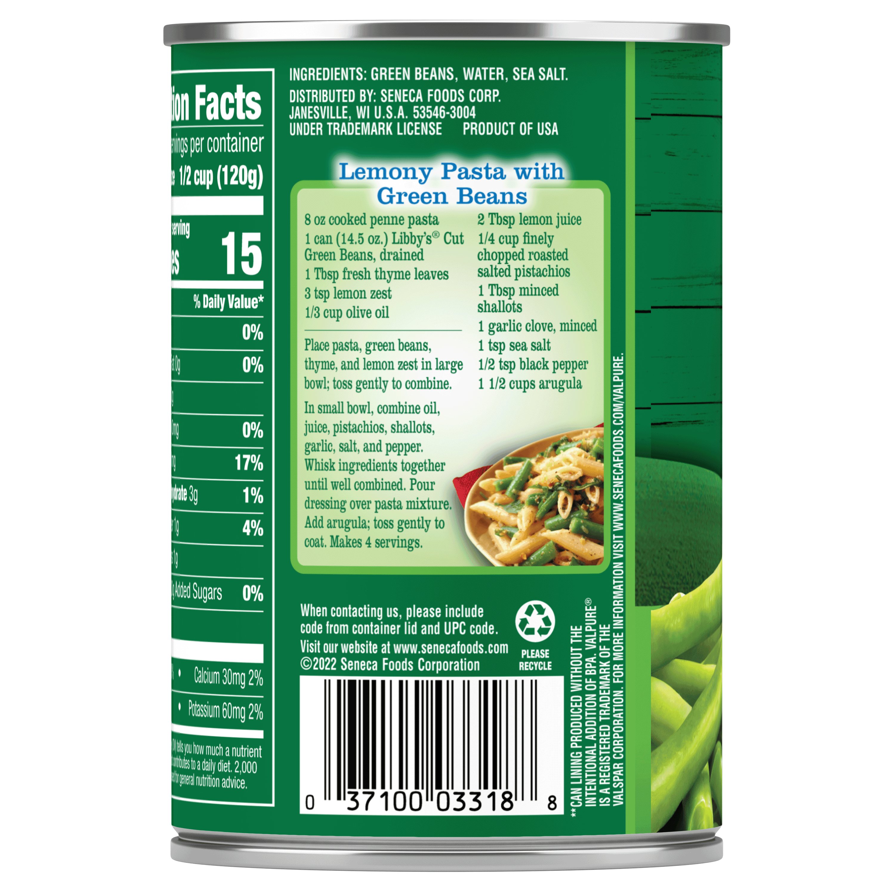 Cut Green Beans Frozen Nutrition Facts - Eat This Much