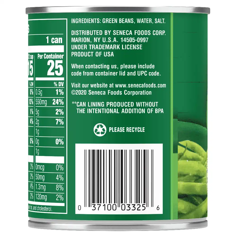 French Style Green Beans, 8 oz. Easy-Open Can