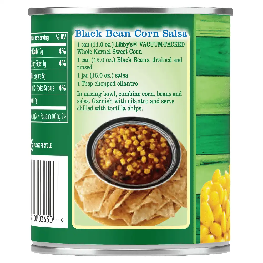Whole Kernel Sweet Corn, 11 oz., Vacuum Packed