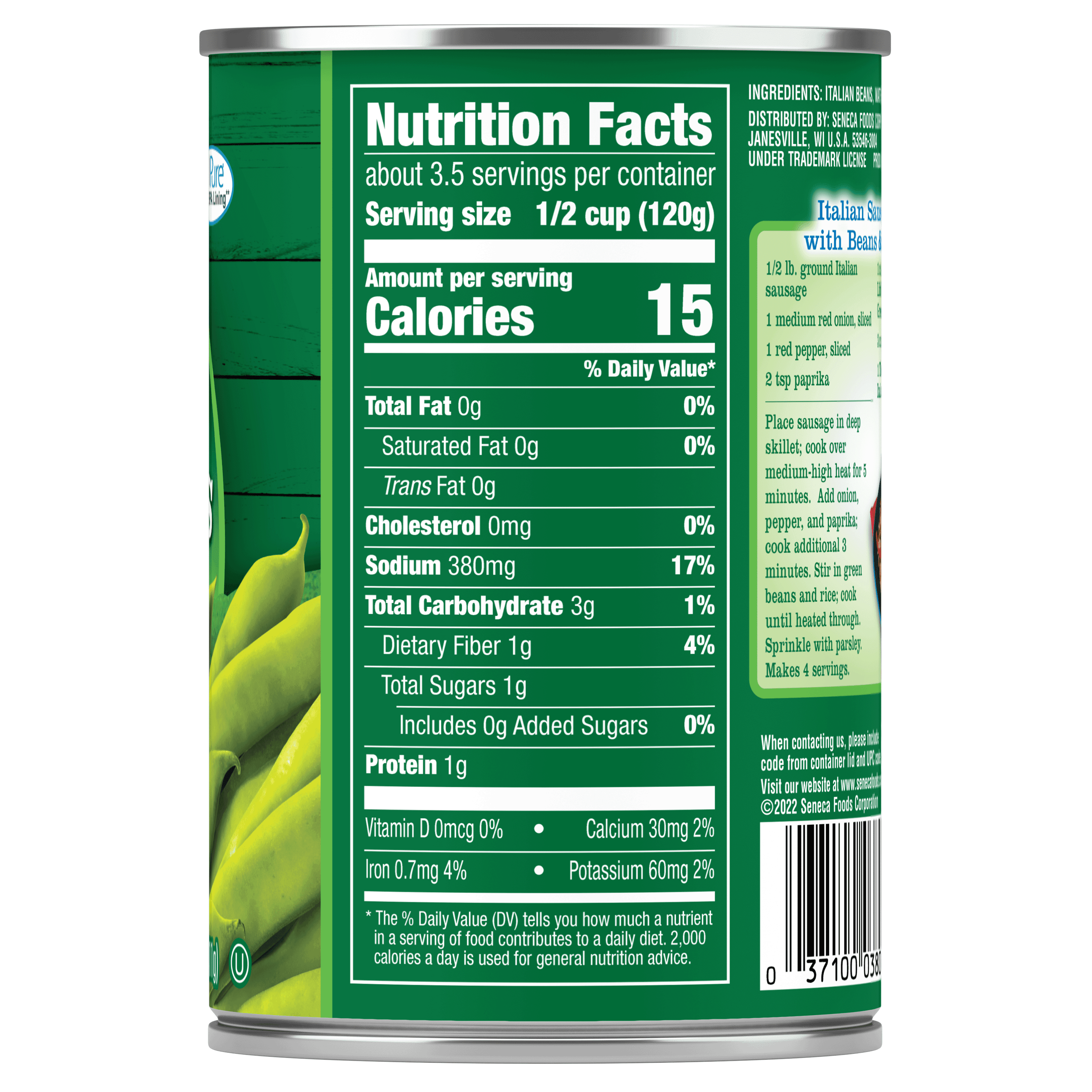 Italian Cut Green Beans, 14.5 oz.