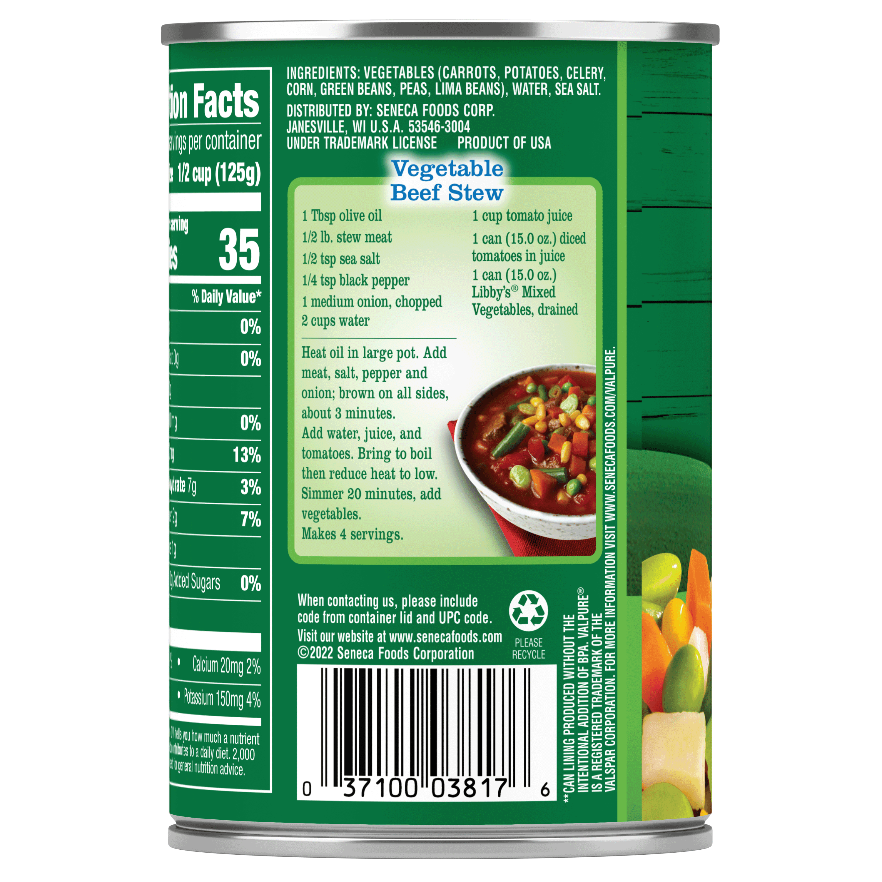 Mixed Vegetables, 15 oz.