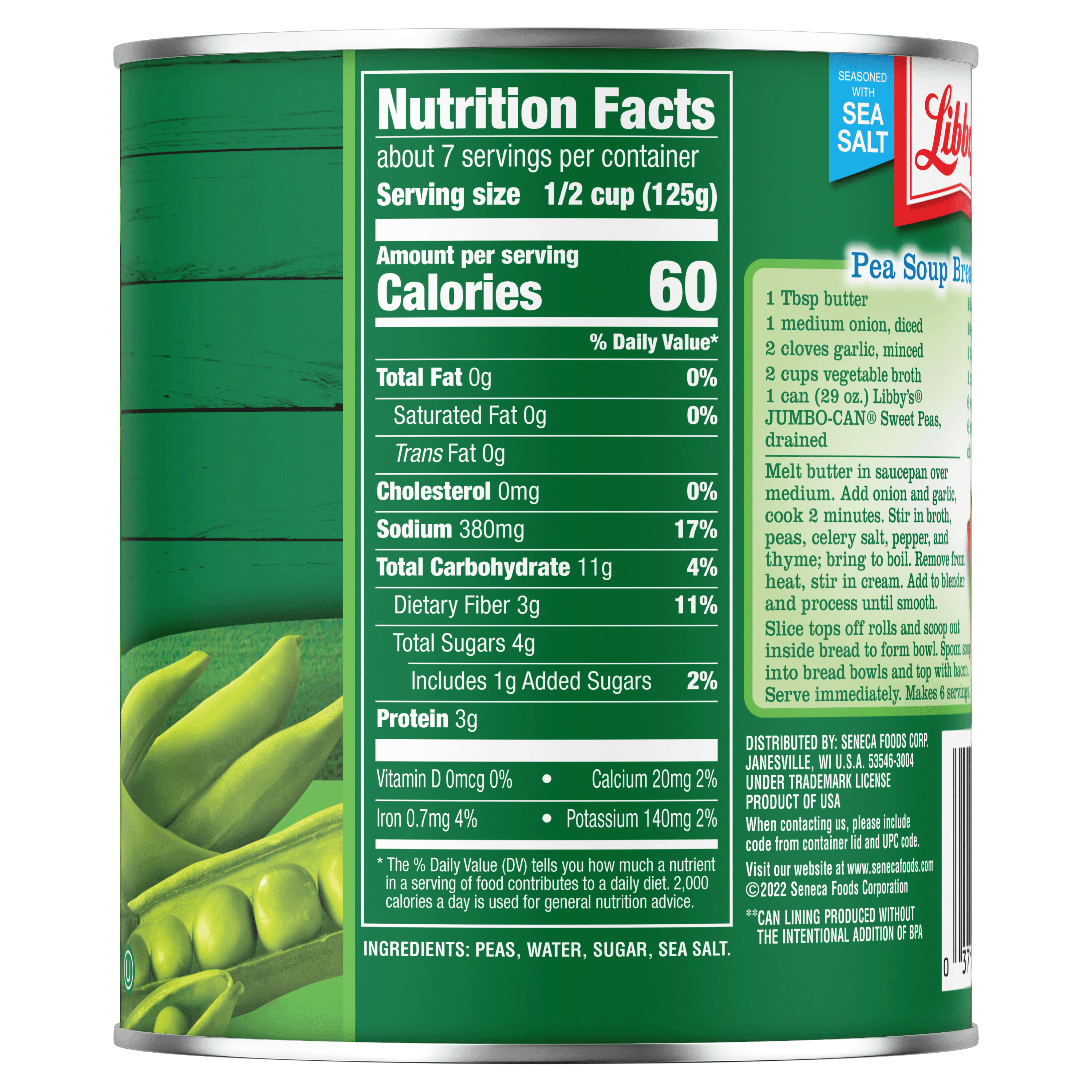 Sweet Peas, 29 oz. Jumbo-Can